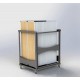 Single Rectangular Fast Fold Table Trolley